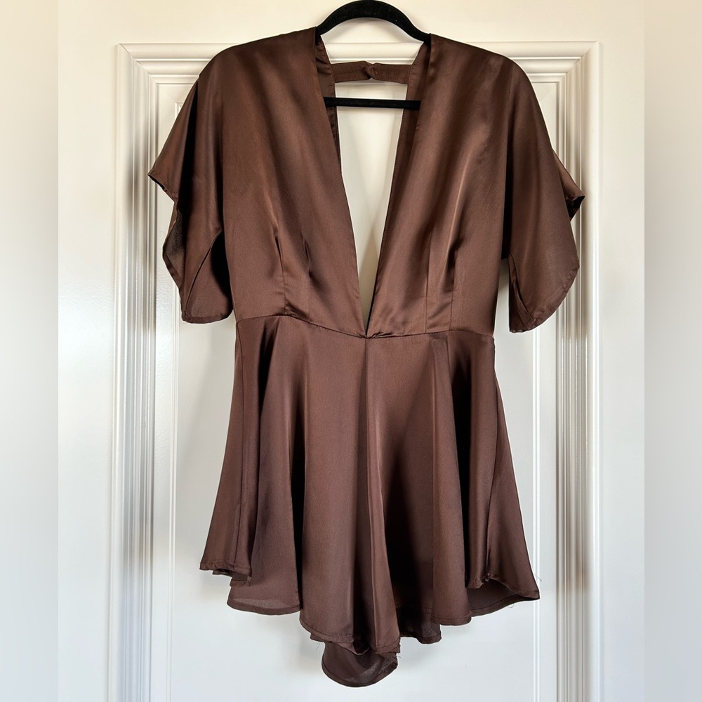 Lioness Silky Romper with Sash